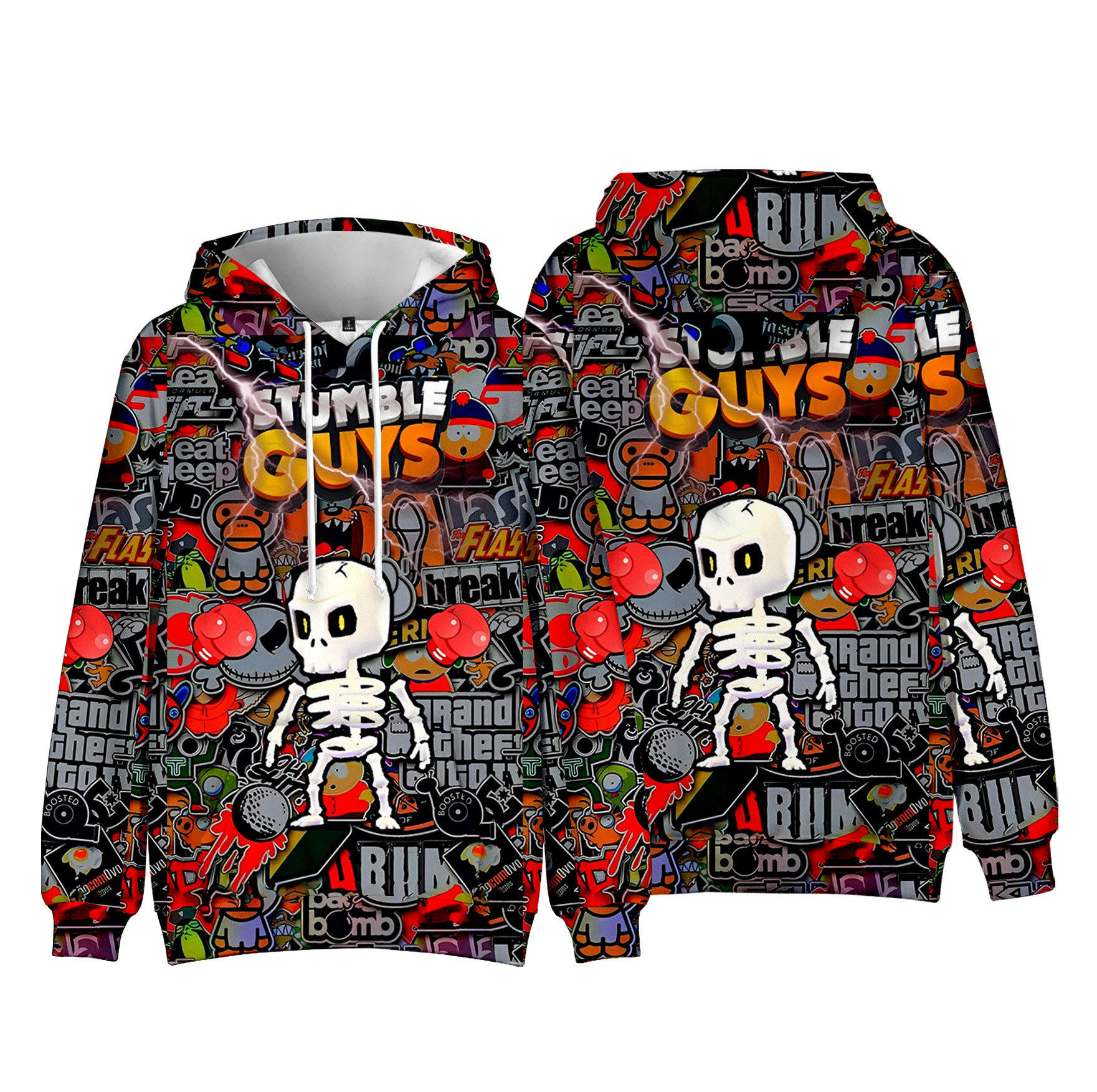 2023 Stumble Guys 3D Print Hoodies Sweatshirts Children Boys Girls Anime Tracksuit Leisure Hooded Pullovers Women 1 - Stumble Guys Plush