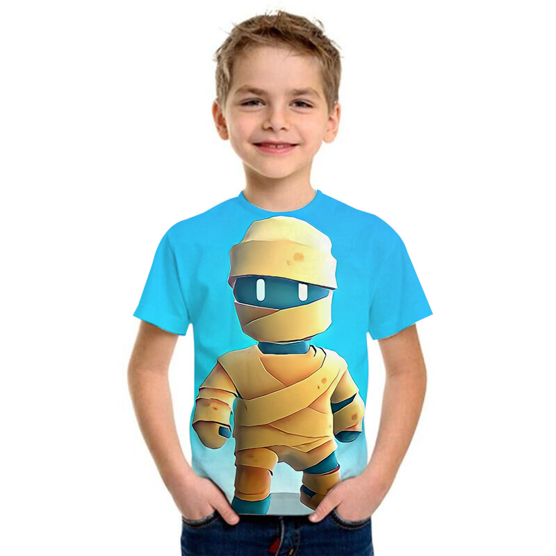 Stumble Guys 3d Kids T Shirt Boys Girls Harajuku 3D Shirt Cartoon Funny T Shirts Wednesday 1 - Stumble Guys Plush