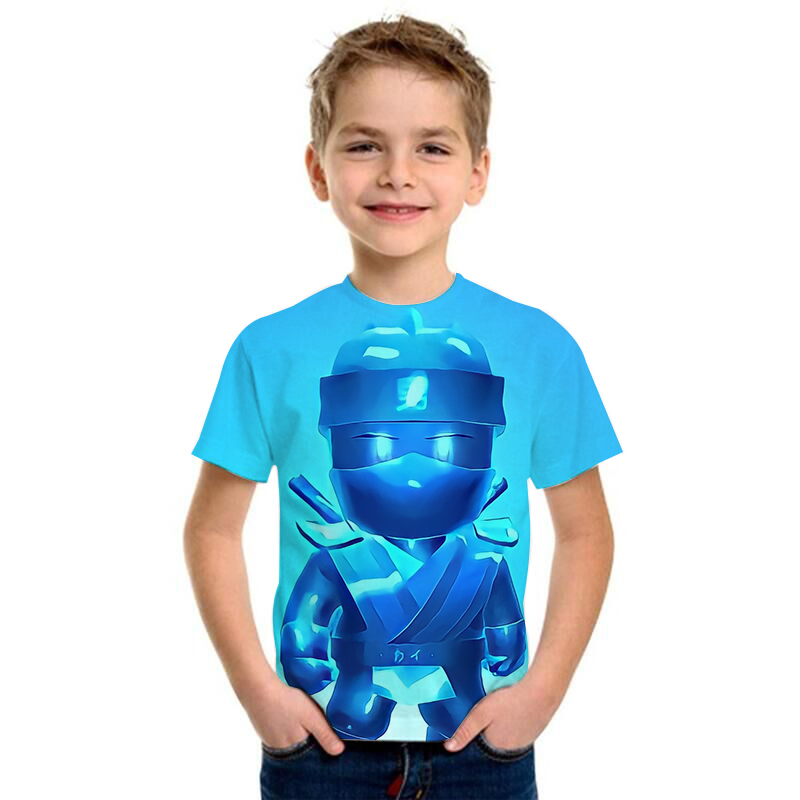 Stumble Guys 3d Kids T Shirt Boys Girls Harajuku 3D Shirt Cartoon Funny T Shirts Wednesday - Stumble Guys Plush