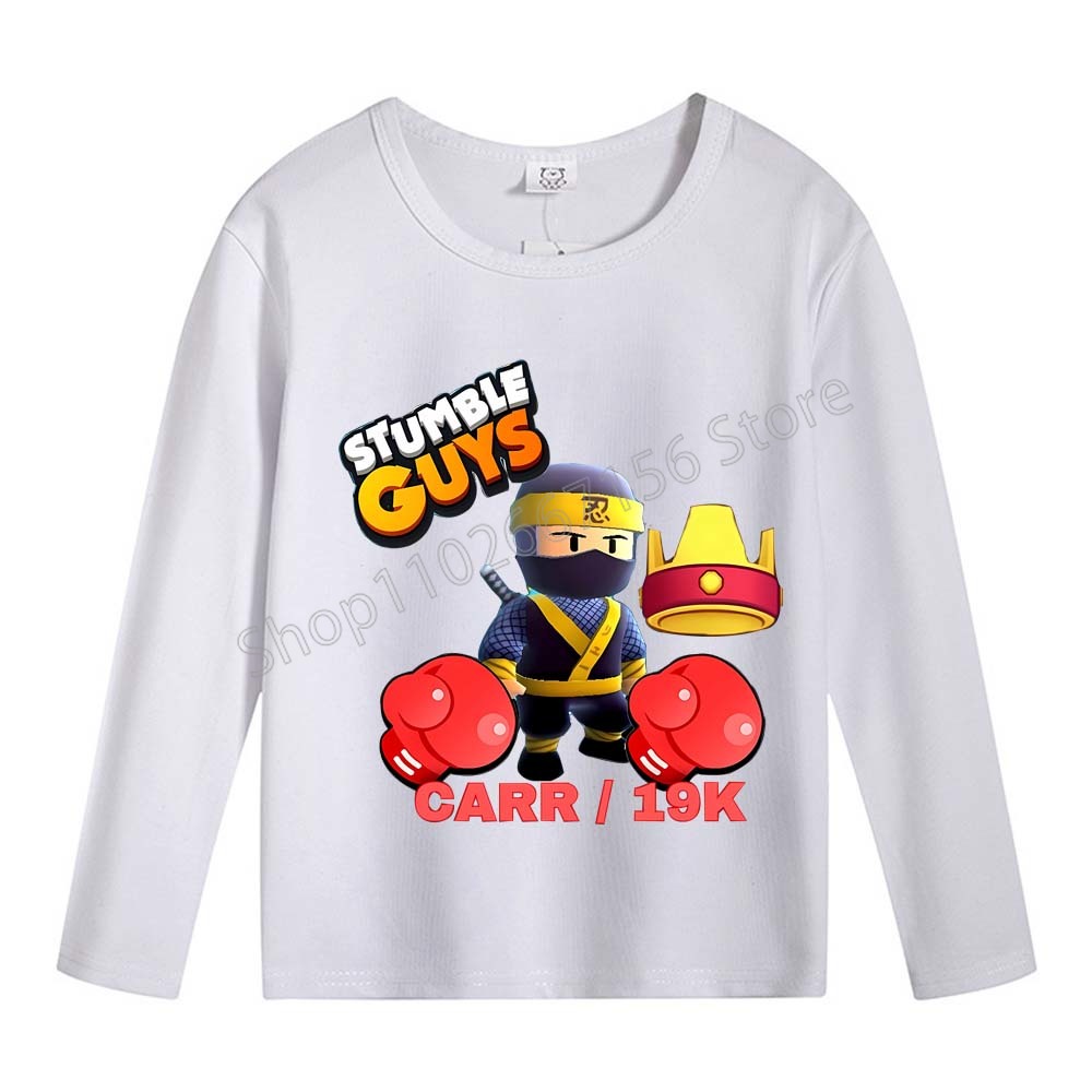 Stumble Guys Kids T shirts Game Cartoon Anime Figures Soldiers Long Sleeves Tops Round Neck Boutique - Stumble Guys Plush